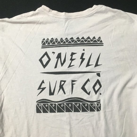 Oneill Shirt EX LARGE Beige Graphic Casual Outdoor Surfing Beach distresed - Picture 2 of 10